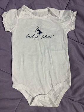 Baby Phat White One-Piece with Navy Logo